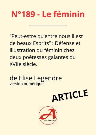 Le Féminin - extrait du texte de Élise Legendre