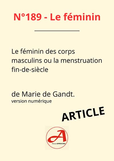Le Féminin - extrait du texte de Marie de Gandt